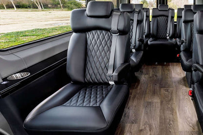Sprinter Addons | Seats | 19" Halo PVC Captain Chair | Custom Interior | Bespoke Coach Mercedes Benz Sprinter Van Conversion | Sprinter Accessories | Sprinter Upgrades | Sprinter Add Ons | Camper Van | Adventure Van
